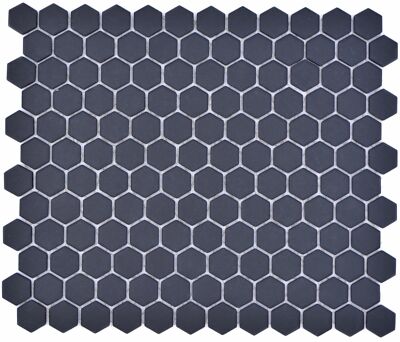 Keramik Mosaik Hexagon schwarz R10 Wand Boden Küche Bad Dusche WB11H-0003-R10