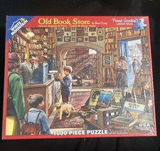 Steve Crisp White Mountain Jigsaw Puzzle Old Book Store NIB 1000 Piece USA