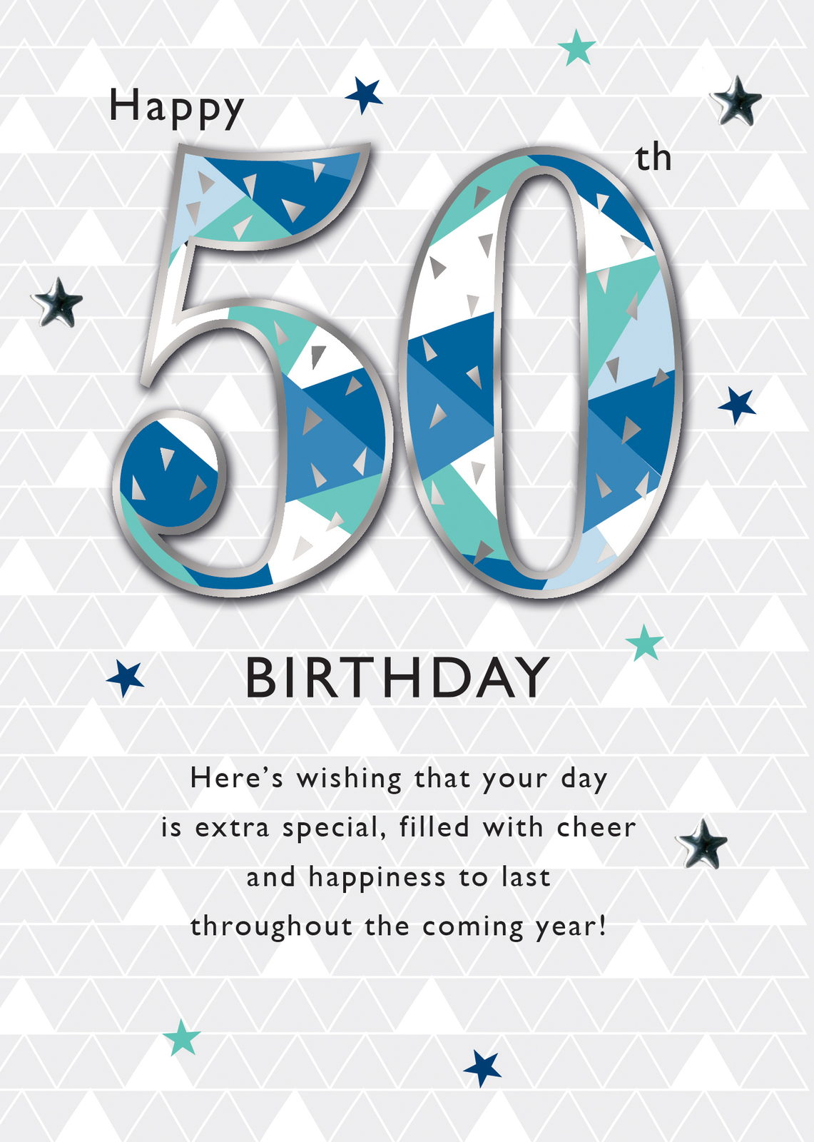 Male Happy 50th Birthday Greeting Card Second Nature Just To Say Cards |  eBay