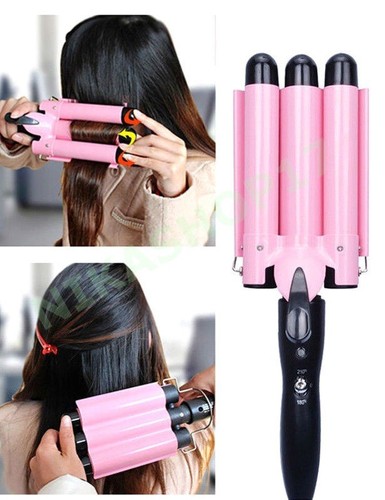 Placa De Para Ondas Fierro Triple 3 Tubos Cabello Plancha Encrespadora  Ricci | eBay
