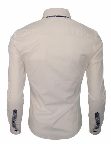 Men's Stylish Casual Luxury Dress Shirt Slim Fit T-Shirt Long Sleeve Formal Tops - Picture 10 of 59