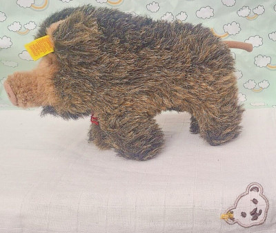 steiff 2675/15 - Wutzi Wildschwein 15cm Synthetic-Webpelz dunkelbraun KFS sGUT
