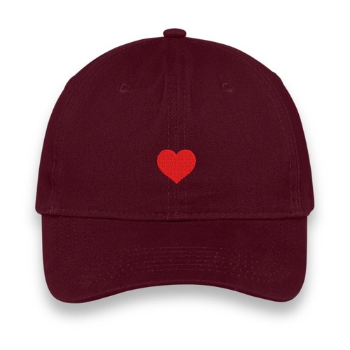 Custom Red Heart Embroidered Hat, Personalized Cap with Side Text, Unisex Gift - Picture 26 of 28