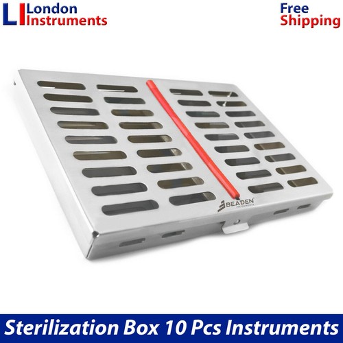 10 PIEZAS Caja de casete Bandeja Autoclave Ajuste Escalador Instrumentos Quirúrgicos Dentales Nuevo - Imagen 2 de 6