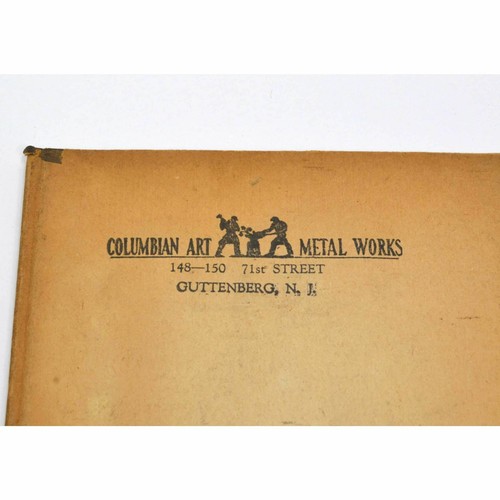 Antique SALESMAN SAMPLE(?) Painted Tile/Panel "COLUMBIAN ART METAL WORKS" (1of8) - Picture 8 of 12