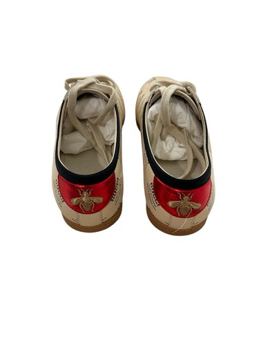 GUCCI UK 11 MEN FALACER CALFSKIN INVITE STAMP PRINT SNEAKERS SS18 GUCCI US 5.5 - Picture 4 of 10