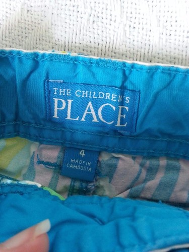 THE CHILDREN'S PLACE Girl's 4 Blue Purple 100% Cotton Adjustable Waist Shorts - Picture 2 of 3