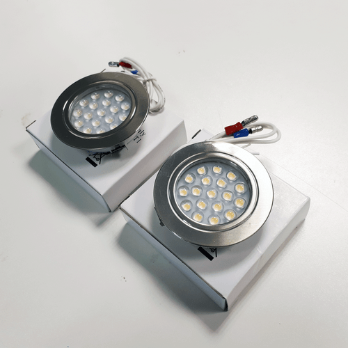 2 x RECESSED TOUCH CONTROL 12V LED SPOTLIGHTS CHROME FINISH FOR