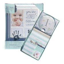 STEPPING STONES Babys First Prints Frame Ink Pad AND Baby Milestone Set Unisex