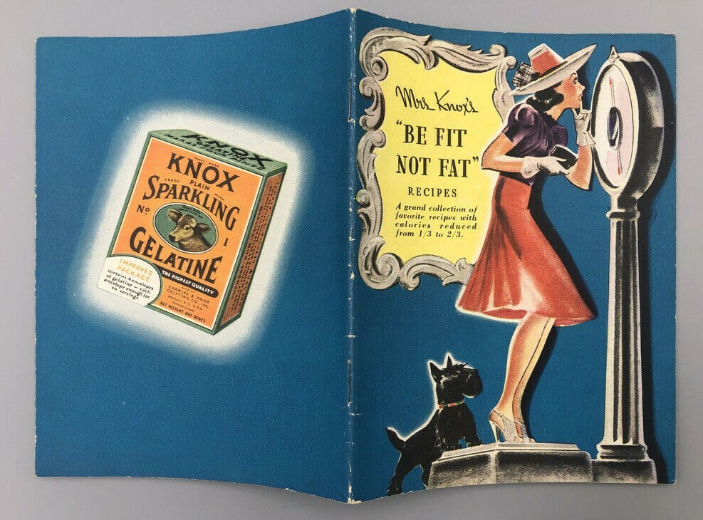 1939 Mrs. Knox’s ‘Be Fit not Fat’ recipe book (Knox Gelatine) 1939 Mrs. Knox’s ‘Be Fit not Fat’ recipe book (Knox Gelatine)