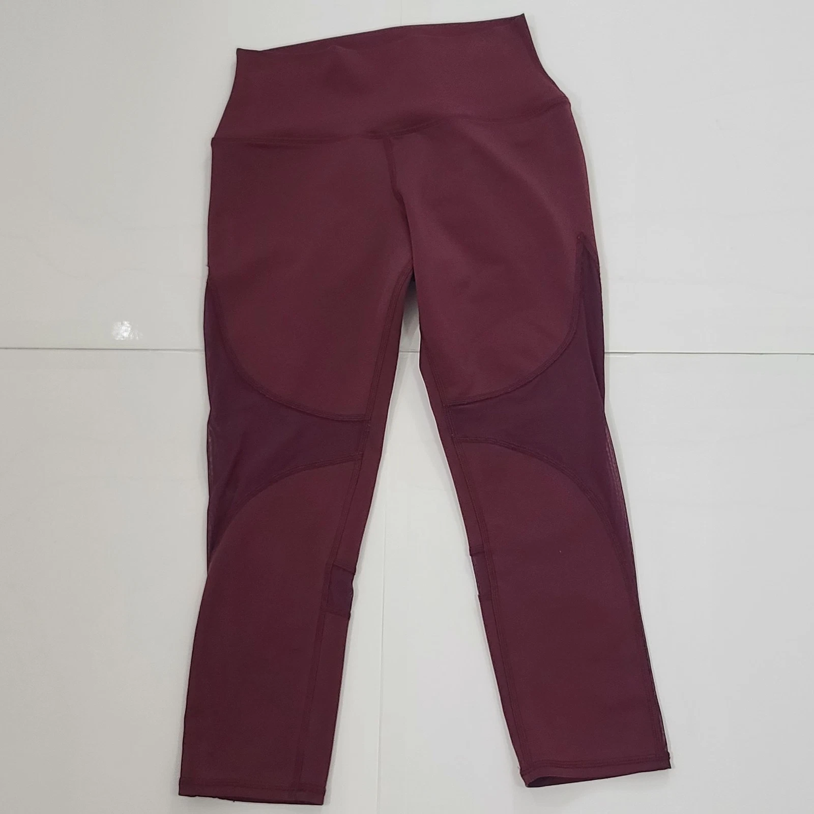 alo-yoga mesh detail cropped high waist leggings