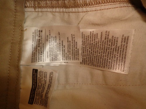 NWOT Levi's Strauss & Co. Two Horse Brand Pant W30x 32 Khaki Zip/Button Closure - Picture 15 of 16
