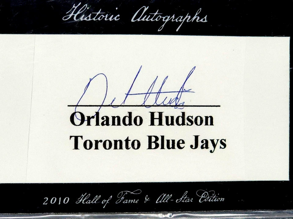 2010 HA исторический автограф все звезды Орландо Хадсон /10 авто PSA / ДНК подлинный - Изображение 4 из 4