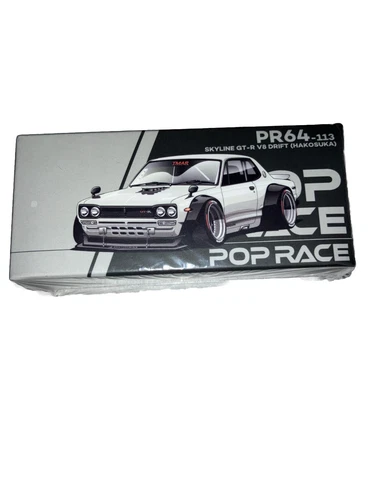 Skyline Gt-R V8 Drift Hakosuka Rhd Dark Chrome 1/64 Model By Pop Race Pr640097