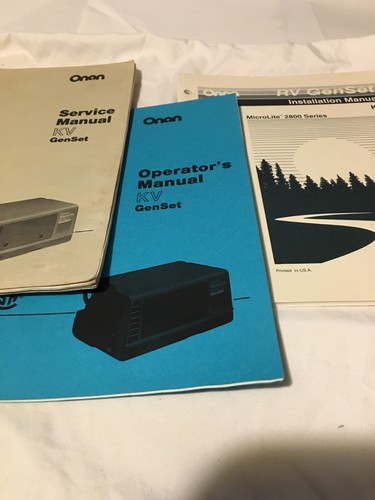 cummins/onan/service /OPERATORS/INSTALL.MANUALS MODEL KV/RV LOT OF 3 - Picture 2 of 7