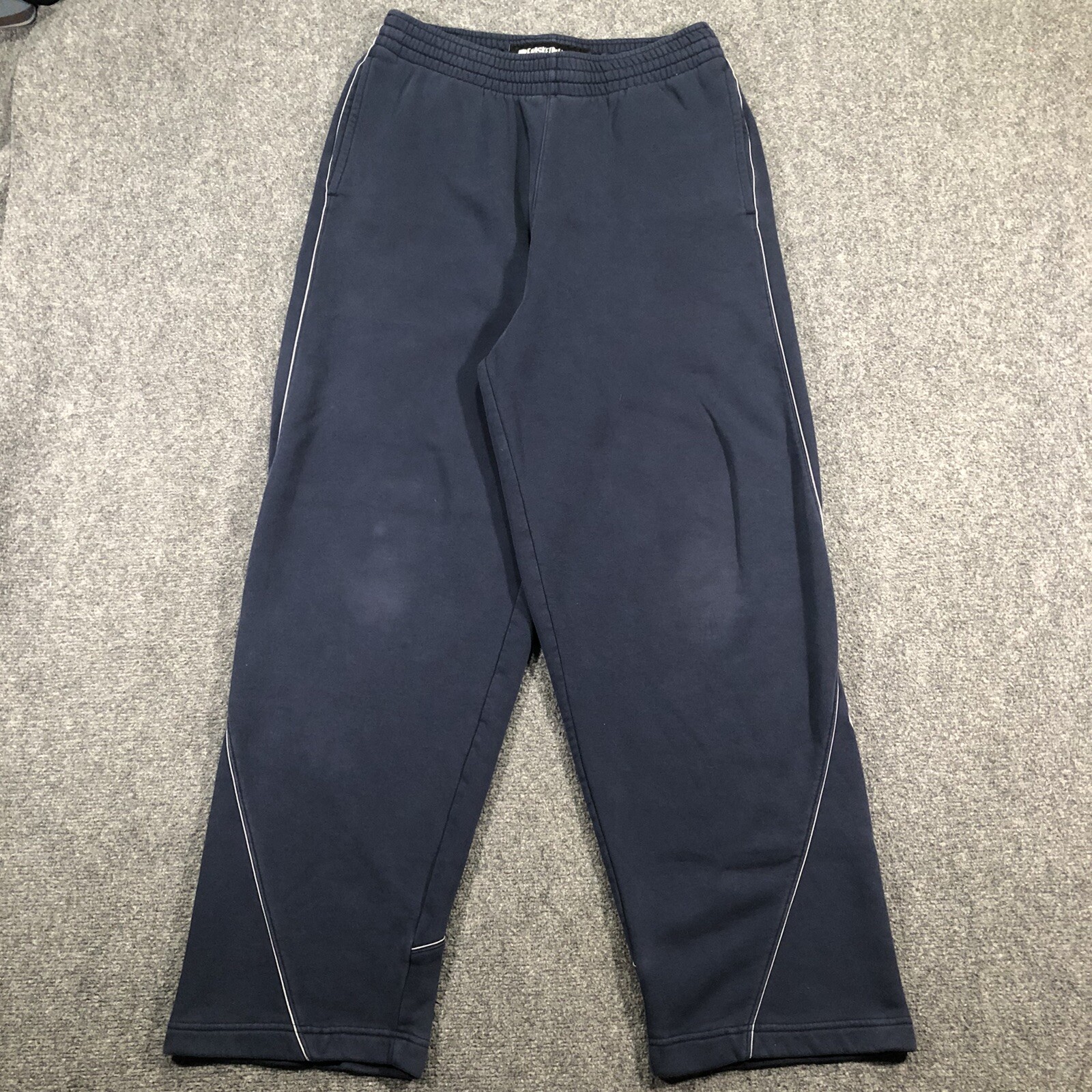 Nike Mens Basketball Logo White Swoosh Sweatpants Pan… Gem