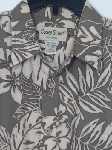 Cooke Street Honolulu Vintage Mens Hawaiian Shirt 100% Cotton LARGE Sage Green - Picture 6 of 7