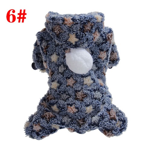 Pet Soft Plush Winter Dog Clothes Fleece Jumpsuit Hoodie Puppy Coat Costume - Picture 11 of 11