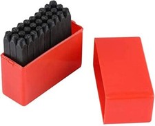 SET 36 PUNZONI ALFANUMERICI 3-4-5-10 mm PER PUNZONATURA E MARCATURA SU METALLO