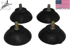 4X Rubber Suction Cup Screw In Feet 3/8" #8-32 Screw in 1 5/16" Wide , 1/2" Tall