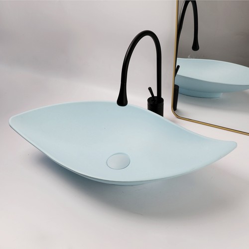 Stone Resin Bathroom Sink13 Inch Black Vessel Sink for Mixer Faucet Combo Drain - Picture 43 of 68