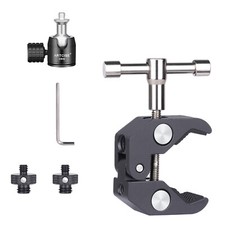 Universal Super Clamp with 360 Mini Ball Head For Monitor Light Camera Pole