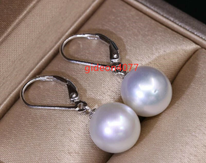 КРУГЛЫЙ AAA 7-8 ММ НАТУРАЛЬНЫЙ AKOYA БЕЛЫЙ КРУГЛЫЙ ЖЕМЧУГ ПОДВЕСКОЙ СЕРЬГИ 14K - Изображение 3 из 4