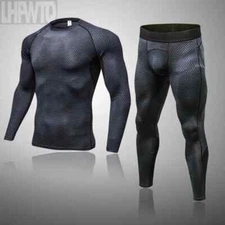 New Winter Men's Ski Thermal Underwear Sets Quick Dry Anti-Microbial Stretch Men