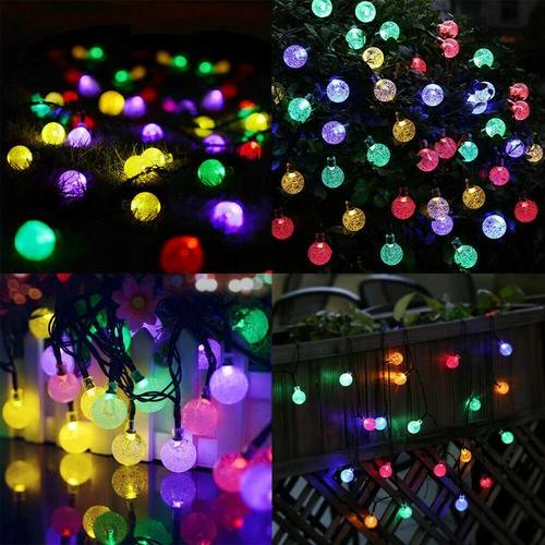 Solar Powered 50 LED Waterproof String Light Outdoor Garden Path Yard Decor Lamp - Picture 15 of 52
