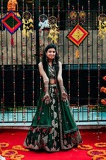 BEAUTIFUL MALAY SATIN SILK LEHENGA CHOLI WITH DUPATTA FOR TRADITIONAL WEAR
