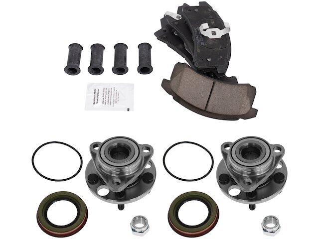 Front Wheel Hub Assembly and Brake Pad Kit fits Chevy Cavalier 1992-1995 62BTDK