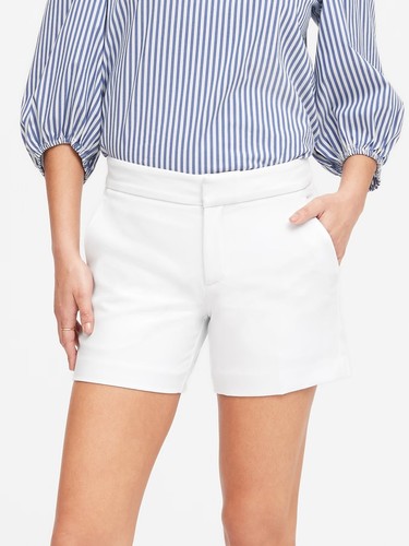 NUEVO Pantalones Cortos para Caminar Banana Republic "Limpios" Algodón Elastizados Citron Para Mujer 12 Nuevos con Etiquetas - Imagen 4 de 5