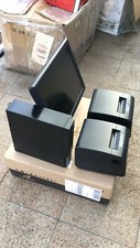 15" Touchscreen All In One POS System Restaurant Point Of Sale 2 Printers 
