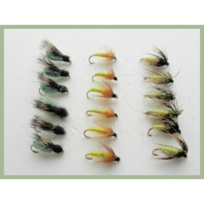 Nymphenforellenfliegen, 18er Pack, La Fontaine, Caddis Pupa, Amber, gemischt 12/14