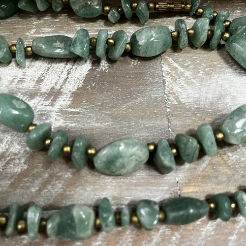 Vintage Aventurine Necklace 35” Barrel Clasp - Picture 8 of 8