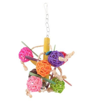 Jouet à Mâcher liquidation Perroquet Jouets Perroquet Coloré avec Cloche Perroquet Cage Jouet