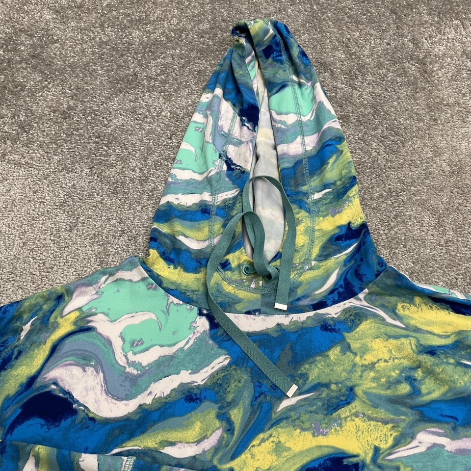 Sudadera con capucha Jones New York acuarela para mujer 1X bloques de colores agujeros para los pulgares Foto 3 de 4