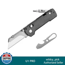 OKNIFE U1 Pro Multitool Folding Utility Knife with Folding Screwdriver Rail Lock