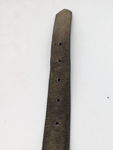 Vtg Indeed! Pig Suede Belt Large Olive Green 32/34 - Picture 7 of 10