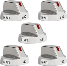 5X Gas Stove Range Knobs Switch DG64-00473A for Samsung Cooktop Oven NX58H5600SS
