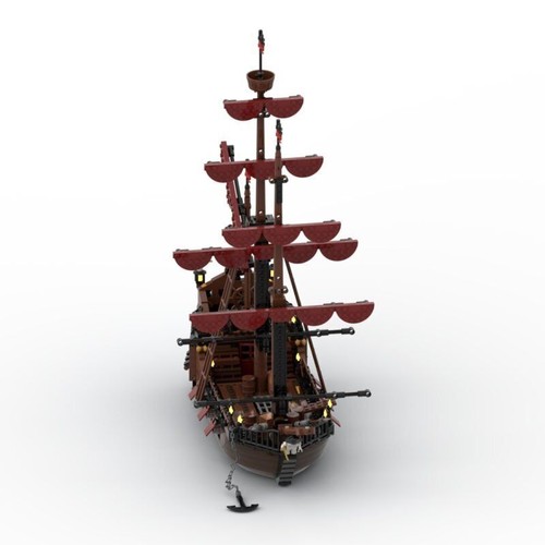 MOC-116561 Pirate Ship (1089+parts) Building Block Model Assembly Ornament - Picture 4 of 5