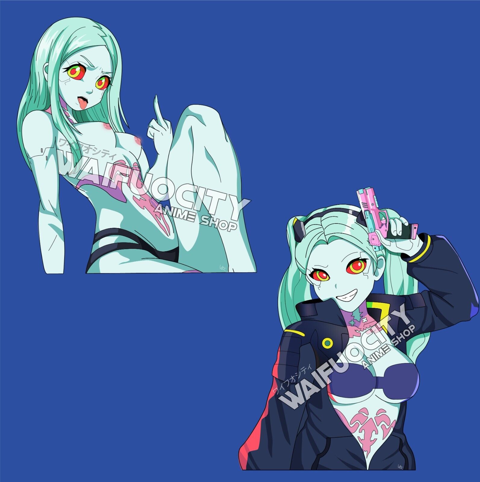 Cyberpunk Edgerunners Rebecca Anime Girl Sticker Vinyl Decal Phone