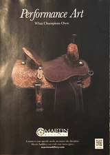2022 Martin Saddlery Custom Saddles PRINT AD Performance Art What Champions Own