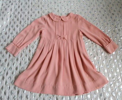 H\u0026M Ragazze Rosa Cipria Manica Lunga Taglia Vestito 2-3 | eBay