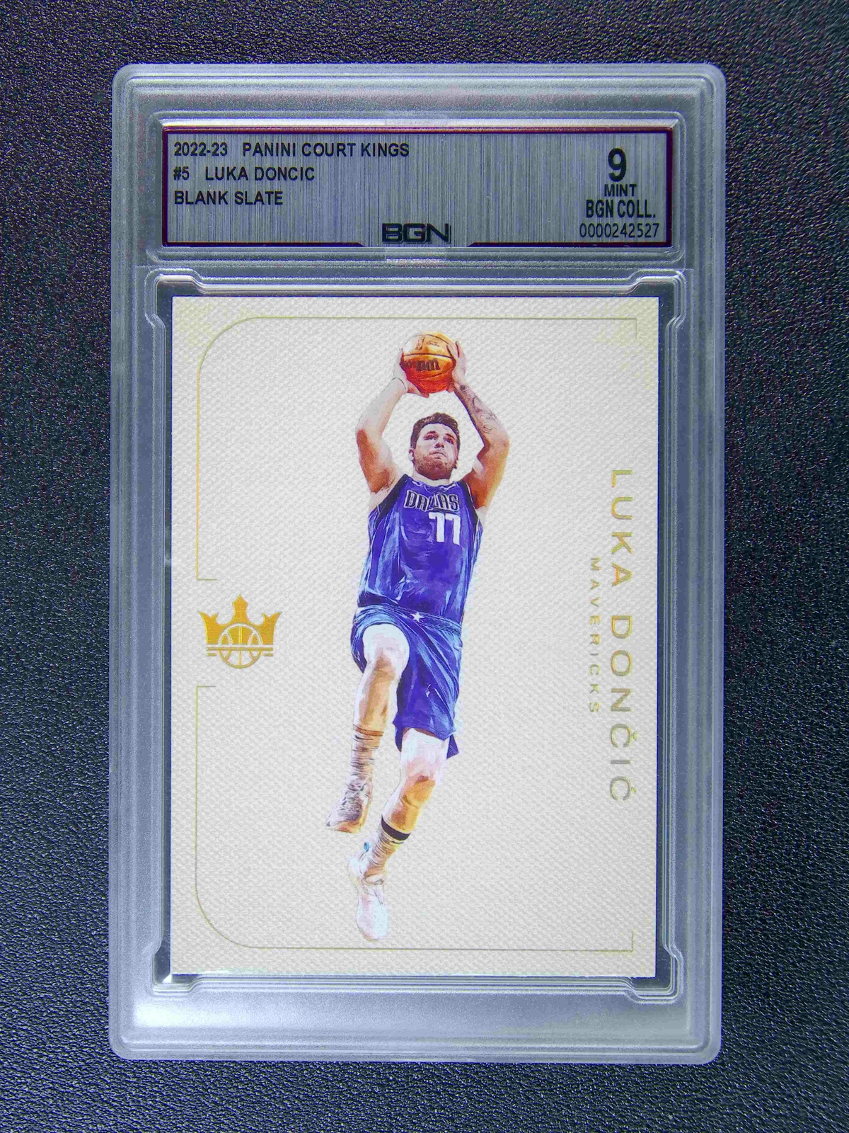 2022-23 Panini Court Kings Luka Doncic #5 Blank Slate Case Hit SSP