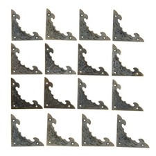 16 Pack Vintage Metal Flat Corner Protectors, 1.57"x1.57" Decorative Antique