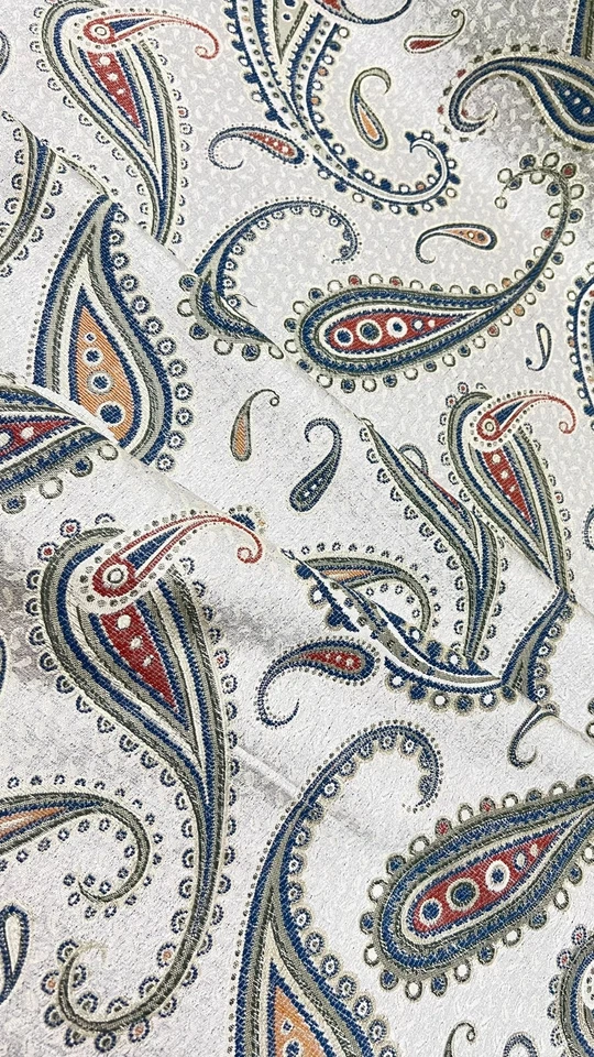 Jacquard encurtido persa cachemir, 54" de ancho, tapicería ventana artesanía, se vende por yarda Foto 4 de 4