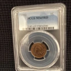 1892 indian head penny - PCGS MS65RD