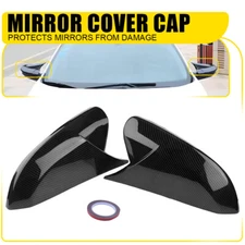 Side Rearview Mirror Cover Cap Trim Horn Carbon fiber For 2016-2021 Honda Civic
