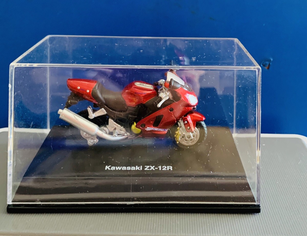 New Ray Kawasaki ZX-12R Mini Bike In A Display Case Scale 1